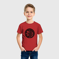 Футболка хлопковая детская TSM Logo, цвет: красный — фото 2