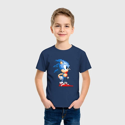Детская футболка Sonic / Тёмно-синий – фото 3