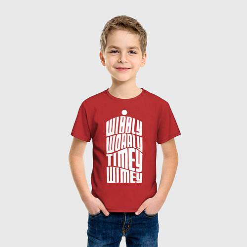 Детская футболка Talk Whovian To Me / Красный – фото 3