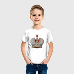 Футболка хлопковая детская Crown of the Russian Empire, цвет: белый — фото 2