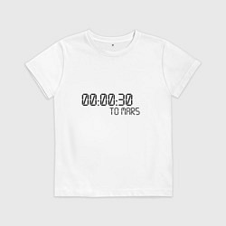 Футболка хлопковая детская 30 Seconds to Mars, цвет: белый