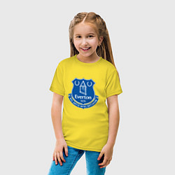 Футболка хлопковая детская Эвертон logo - nil satis nisi optimum, цвет: желтый — фото 2