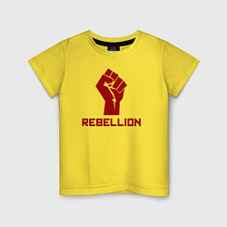 Футболка хлопковая детская REBELLION, цвет: желтый