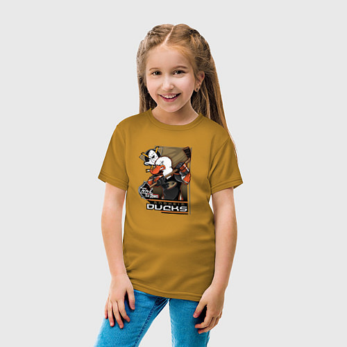 Детская футболка Anaheim Ducks / Горчичный – фото 4