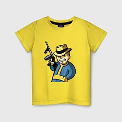 Футболка хлопковая детская Fallout Pip-Boy, цвет: желтый