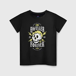 Футболка хлопковая детская Dweller Forever, цвет: черный
