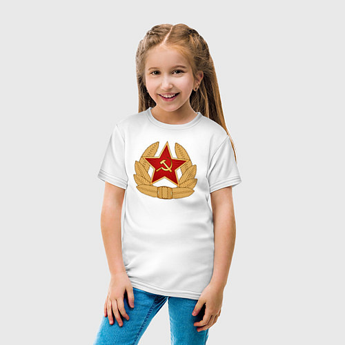 Детская футболка Кокарда СССР / Белый – фото 4