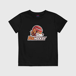 Футболка хлопковая детская Fox Hockey, цвет: черный