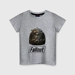 Футболка хлопковая детская Fallout, цвет: меланж