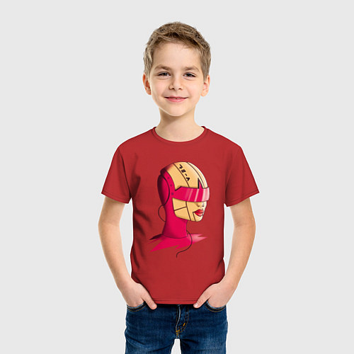 Детская футболка Робоженщина / Красный – фото 3