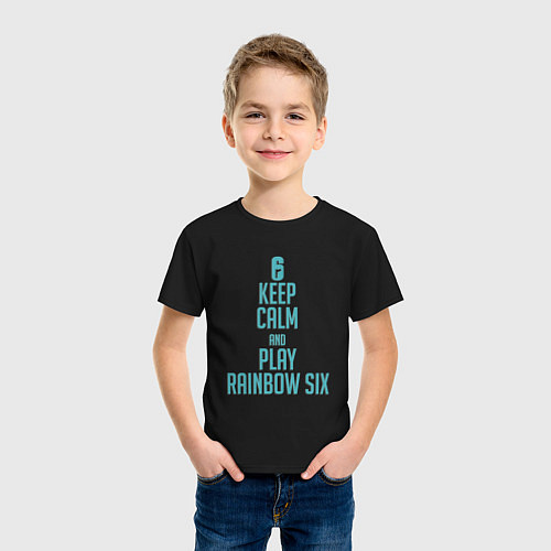 Детская футболка Keep Calm & Play Rainbow Six / Черный – фото 3