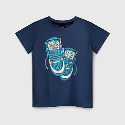Футболка хлопковая детская Sneakers, цвет: тёмно-синий