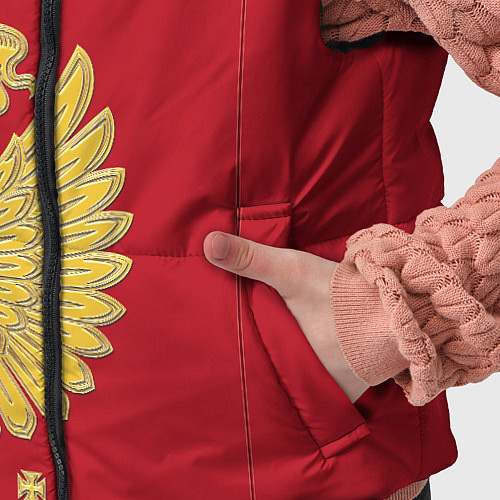 Детский жилет Сборная России: эксклюзив / 3D-Красный – фото 5