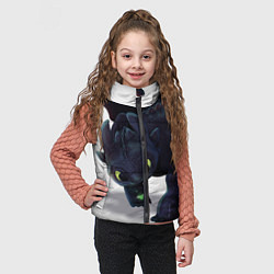 Детский жилет Как приручить дракона, цвет: 3D-черный — фото 2