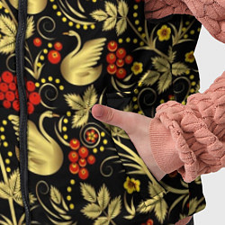 Детский жилет Хохлома золотые лебеди, цвет: 3D-черный — фото 2