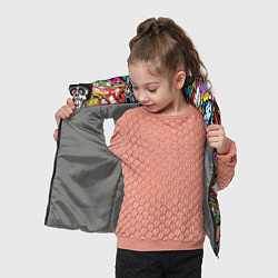 Детский жилет Граффити Крейзи мьюзик, цвет: 3D-светло-серый — фото 2