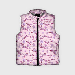Детский жилет Mulan Flowers Pattern, цвет: 3D-светло-серый