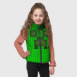 Детский жилет Крипер из игры Minecraft, цвет: 3D-черный — фото 2