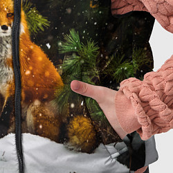 Детский жилет Лиса и снег, цвет: 3D-черный — фото 2