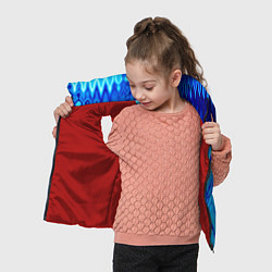 Детский жилет Синий-голубой абстрактный узор, цвет: 3D-красный — фото 2
