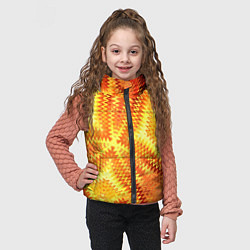 Детский жилет Желто-оранжевая абстракция, цвет: 3D-светло-серый — фото 2