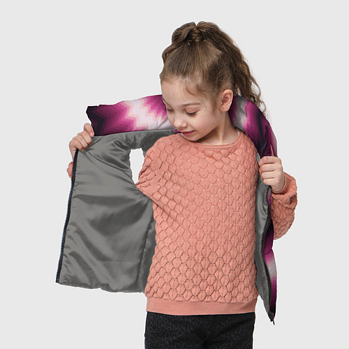 Детский жилет Черно-пурпурный калейдоскоп / 3D-Светло-серый – фото 4