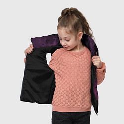 Детский жилет Мозаичный узор в черно бордовом цвете, цвет: 3D-черный — фото 2