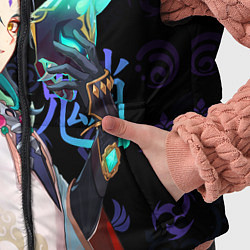 Детский жилет Сяо Genshin Impact, цвет: 3D-черный — фото 2
