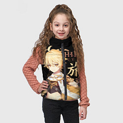 Детский жилет Путешественник Genshin Impact, цвет: 3D-черный — фото 2