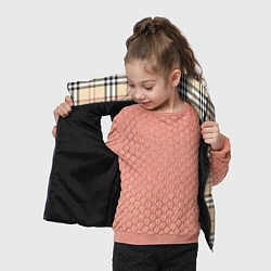 Детский жилет Клетчатый принт в стиле Burberry, цвет: 3D-черный — фото 2