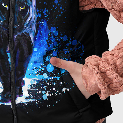 Детский жилет Черная пантера пятна краски / 3D-Красный – фото 5