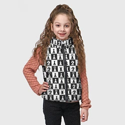 Детский жилет Шахматы Шахматные Фигуры, цвет: 3D-светло-серый — фото 2