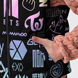 Детский жилет K-pop лого исполнителей, цвет: 3D-светло-серый — фото 2