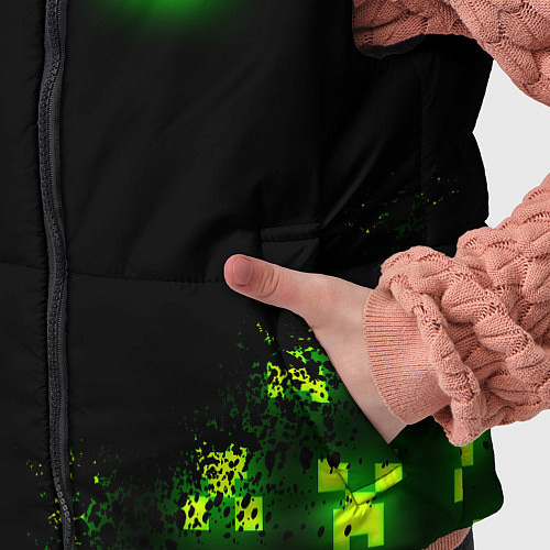 Детский жилет MINECRAFT NEON LOGO CREEPER / 3D-Красный – фото 5