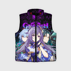 Детский жилет GENSHIN IMPACT ГЕРОИНИ В НЕОНОВОМ ОГНЕ NEON FIRE, цвет: 3D-красный