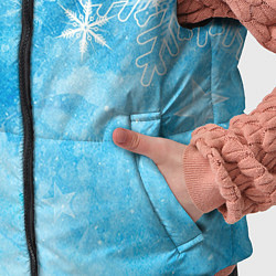 Детский жилет Новогодние снежинки, цвет: 3D-черный — фото 2