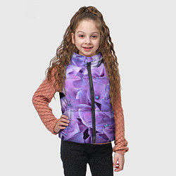 Детский жилет Фиолетово-сиреневые цветы, цвет: 3D-черный — фото 2