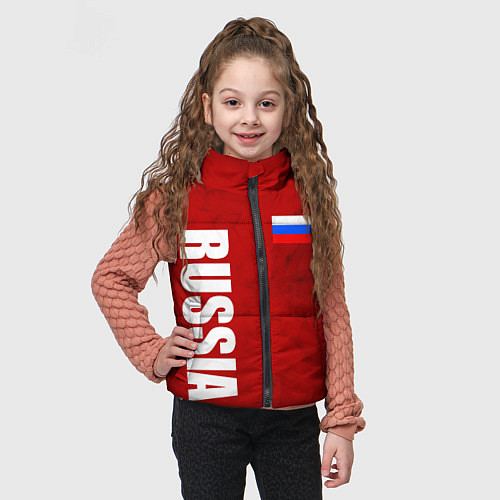 Детский жилет RUSSIA - RED EDITION - SPORTWEAR / 3D-Светло-серый – фото 3