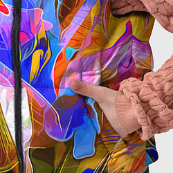 Детский жилет Красочный цветочный паттерн Лето Colorful floral p, цвет: 3D-черный — фото 2