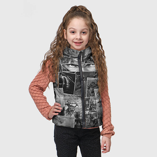 Детский жилет Тёмные души комикс / 3D-Светло-серый – фото 3