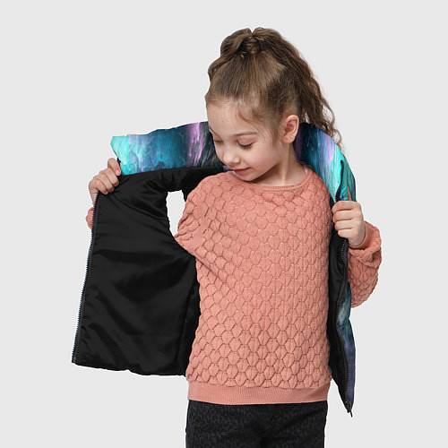 Детский жилет Облака неонового цвета Neon colored clouds / 3D-Черный – фото 4