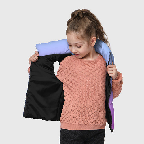Детский жилет Голубо-розовый градиент / 3D-Черный – фото 4