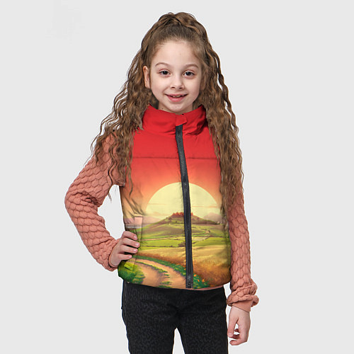 Детский жилет Дорога к солнцу / 3D-Светло-серый – фото 3