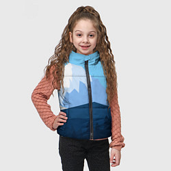 Детский жилет Горы, лес, канатная дорога, цвет: 3D-светло-серый — фото 2