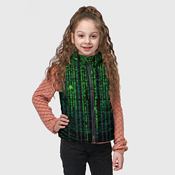 Детский жилет Бинарная матрица, цвет: 3D-черный — фото 2