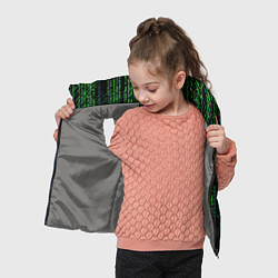 Детский жилет Бинарная матрица, цвет: 3D-светло-серый — фото 2