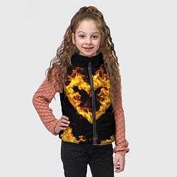 Детский жилет Fire Heart, цвет: 3D-черный — фото 2