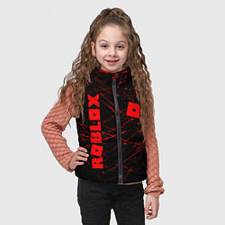 Детский жилет ROBLOX красный логотип, цвет: 3D-черный — фото 2