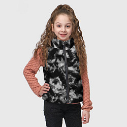 Детский жилет Черно-белый абстрактный камуфляж, цвет: 3D-черный — фото 2