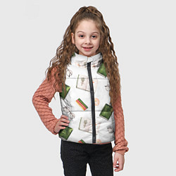 Детский жилет Узор Очки, Книги, Свечи, цвет: 3D-светло-серый — фото 2